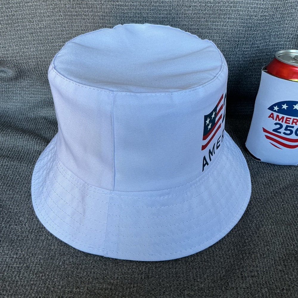America 250 Bucket Hat & Koozie • USA Semiquincentennial 250th Anniversary Gear - Picture 4 of 8
